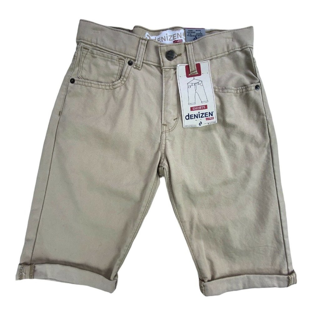 Denizen Levis 218 Slim Straight Style Shorts Kids‎ Size 12 Regular Khaki Tan NOS